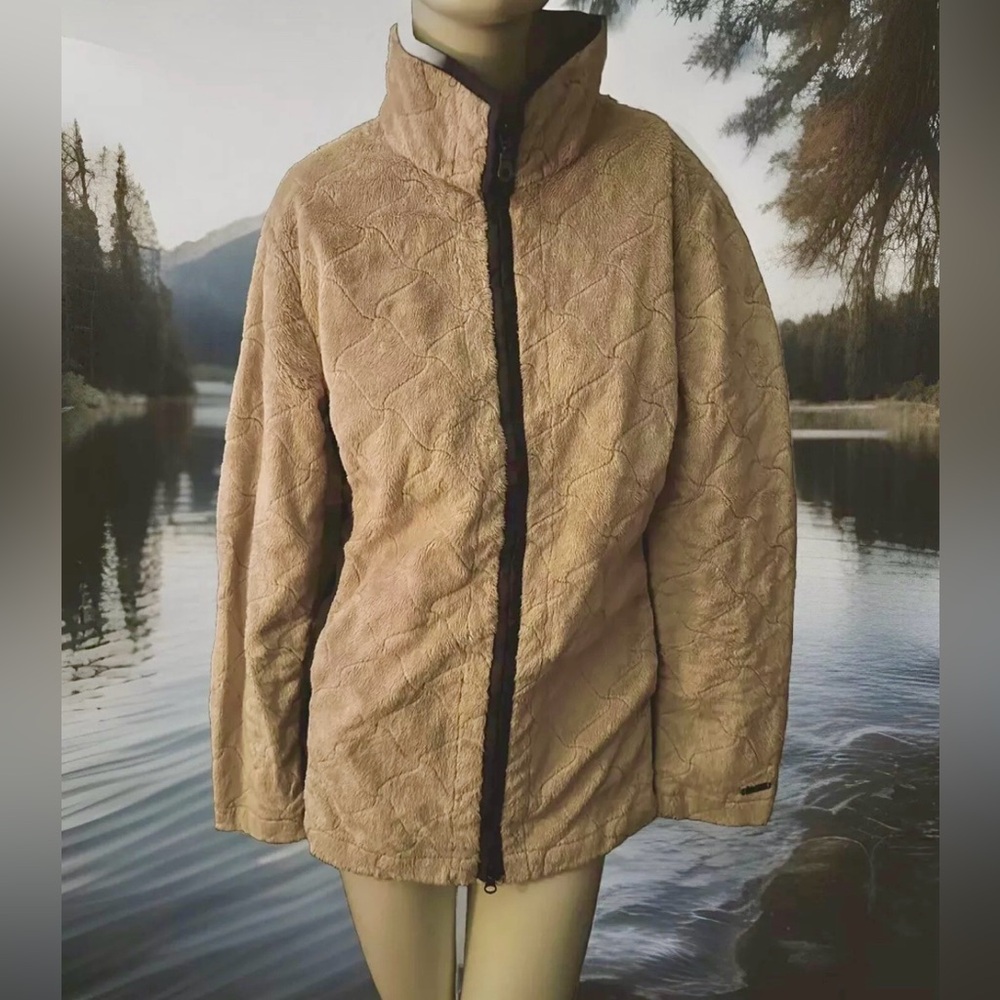 TSUNAMI Jacket Smooth Textured Fleece High Collar Flattering Fit